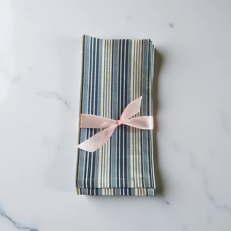 Serviettes - Navy and Light Blue Stripe — view 3