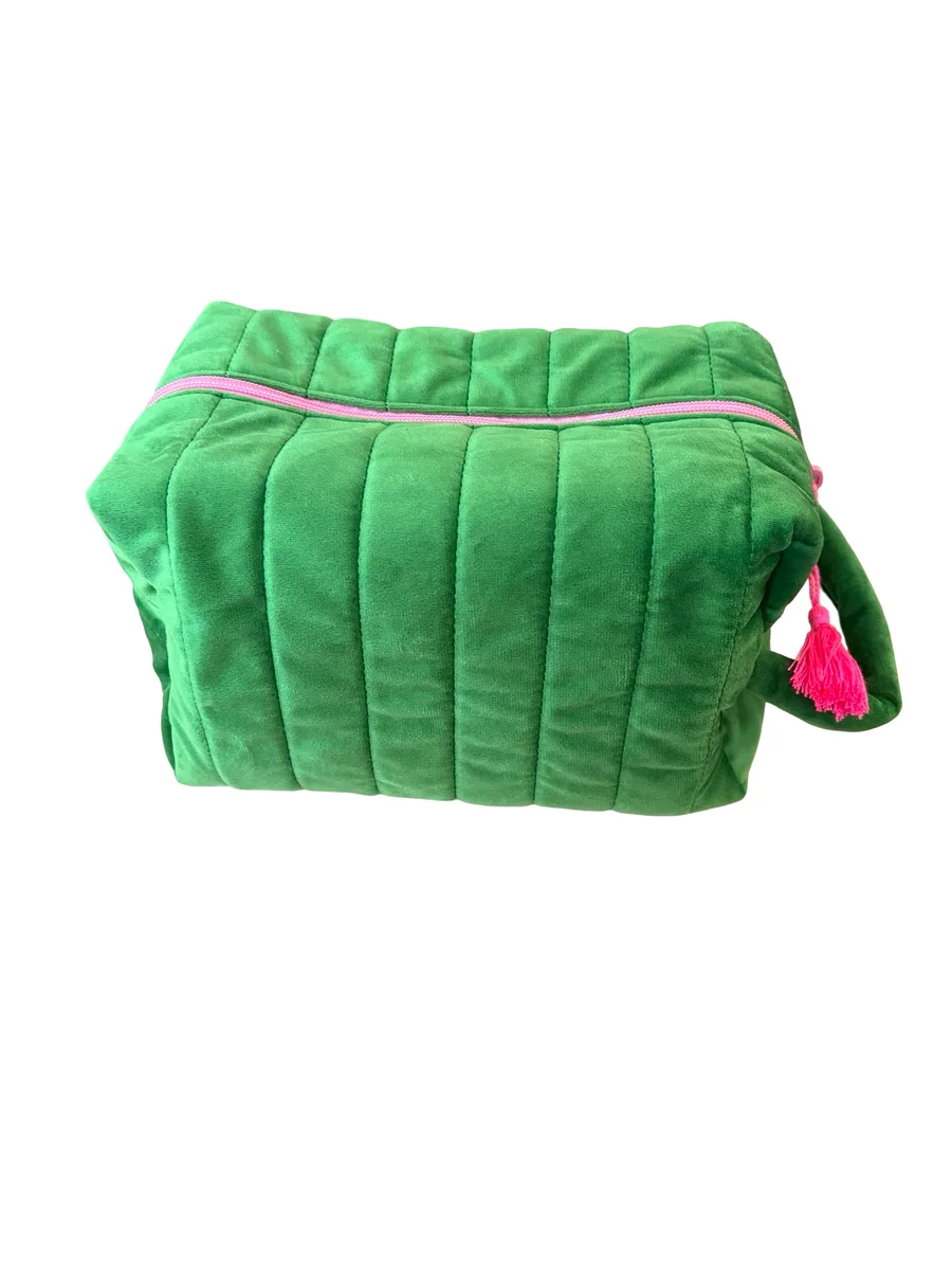 Wash Bags -Green Velvet